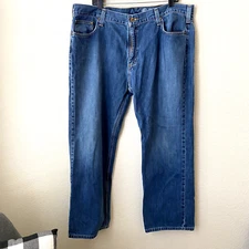 Carhartt Mens Relaxed Straight Jeans Medium Wash Denim Size 42 x 30