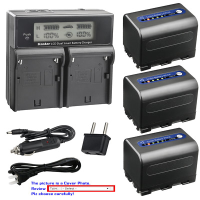 Kastar Battery LCD Dual Fast Charger for Sony NP-QM71D Cyber-shot DSC-S85 Camera