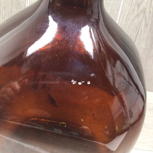 Antique Vintage One Gallon Brown/Amber Glass Milk Jug M-5059 Stamped - Picture 5 of 11