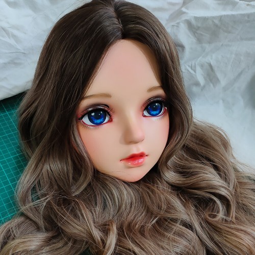 Kigurumi Animated Mask Female Cosplay Headgear Make-up Mask with Wig and Eyes - Picture 5 of 28