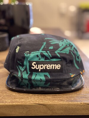 Supreme Bamboo Camp Cap Black Hat O/S SS13 | eBay