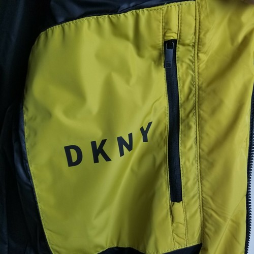 New DKNY Ultraloft Water Resistant Hooded Jacket Yellow Mens XL DX8MN413 - Picture 3 of 8