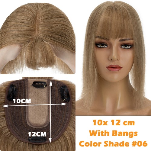 Topper 100% Human Hair Top Toupee Piece Clip in Hairpiece Indian Wig Women 6-20" - Picture 71 of 117