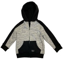 Matix Boy's Zip Up Fleece Hoodie Black/Grey Combo
