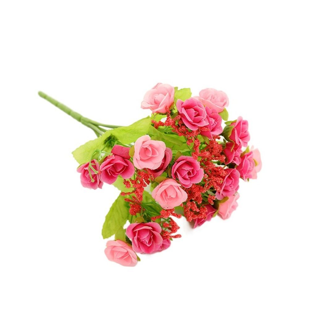 Small Buds Fake Flowers Rose Bouquet Diamond Rose Elegant Fake Plants