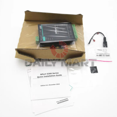 New In Box MOXA NPort 5232 V2.1.0 2-Ports Serial Device Networking Server
