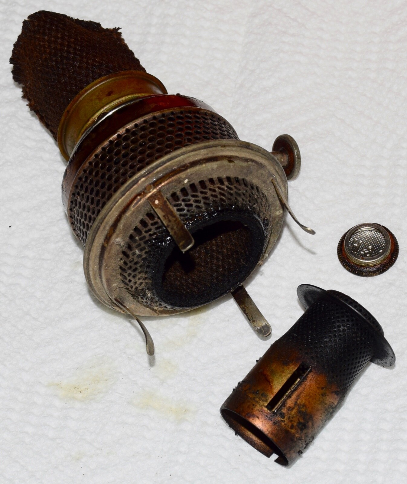 Antique Bradley & Hubbard Kerosene Oil Lamp Burner & Oil Font Cap B&H eBay