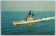 U.S.S. Worden DLG 18 Navy Guided Missile Frigate Photo Postcard