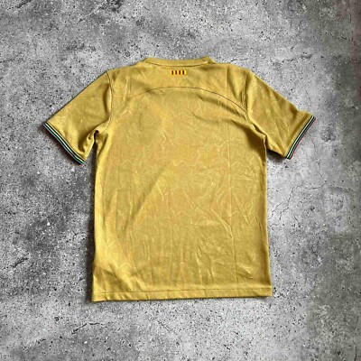 Nike FC Barcelona Gold 2022 Away Soccer Jersey Sz S | eBay