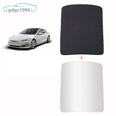 Car Sunroof Glass Roof Sunshade Shading Net for Tesla Model S 2021-24 Sunshield