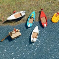 Busch 8057 Bausatz Boote Set N/Tt