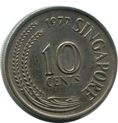 10 CENTS 1977 SINGAPORE Coin #AR888U | eBay