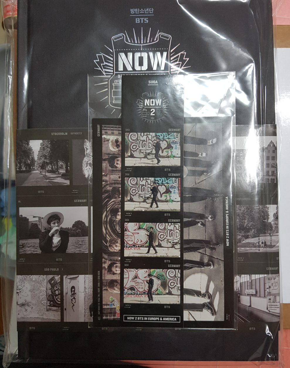 BTS Now 2 Photobook DVD + Bookmark Photo Frame Stand Full Set