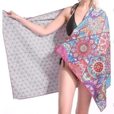 Blanket Microfiber Towel Geo Oversized 72X74 Beach Camp Picnic Quick-Dry New