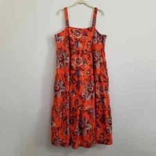 NWT Rhode Red Big Leaf Floral Tiered Dress Size 3X
