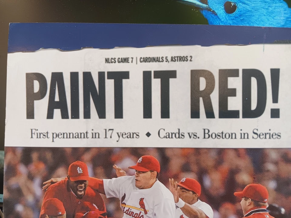 ST. LOUIS CARDINALS 2005 WORLD SERIES POSTER FIRST PENNANT IN 25 YEARS, 17" x 11 - Imagem 4 de 4