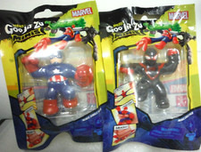 2.5" Marvel Heroes Goo Jit Zu Mini Black Panther y Capitán América Nuevo Envío Gratis