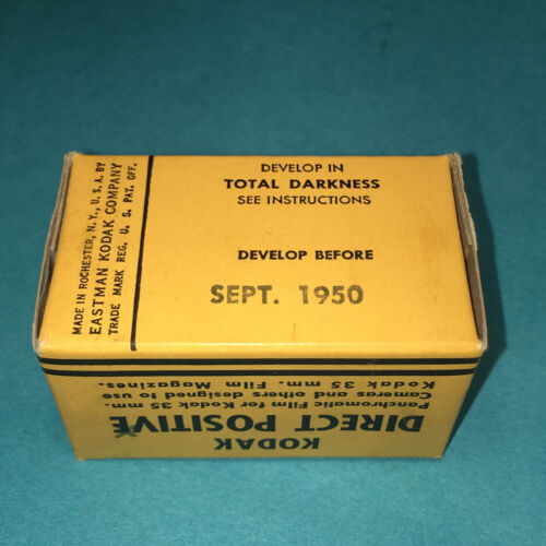 ANTIKE FILMROLLE KODAK DIRECT POSITIV SELTEN DP135 ABGELAUFEN 1950 35MM KAMERA VINTAGE - Bild 3 von 4