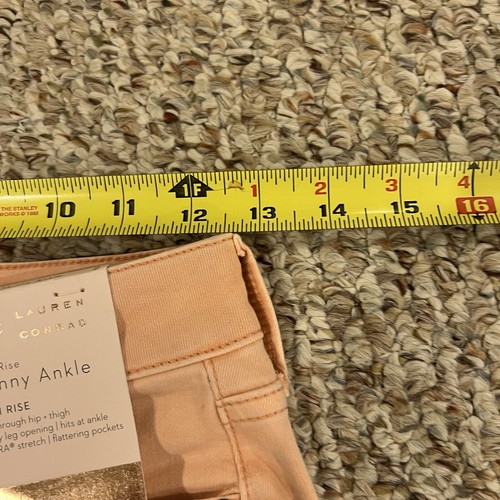 Jeans skinny Lauren Conrad bottoni mosca pantaloni alla caviglia alti taglia 2 nuovi - Foto 12 di 16