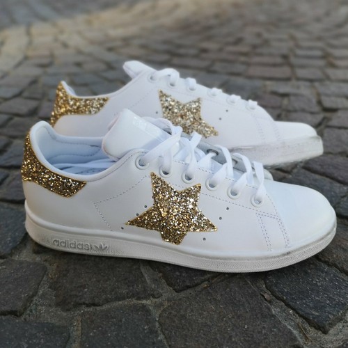 adisas stan smith con stelle di glitter oro | eBay
