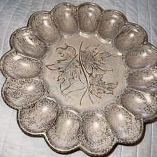 vintage ceramic deviled egg Tray California Original USA Very Good Condition
