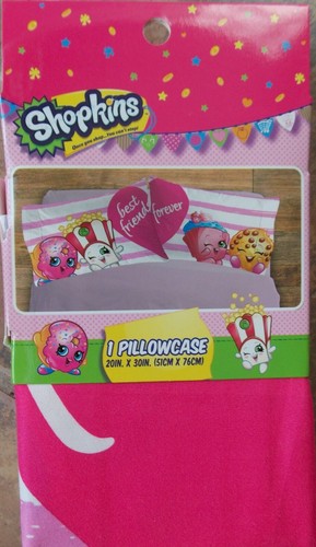 NEW (1) Shopkins Standard Pillowcase - Pink - Picture 2 of 2