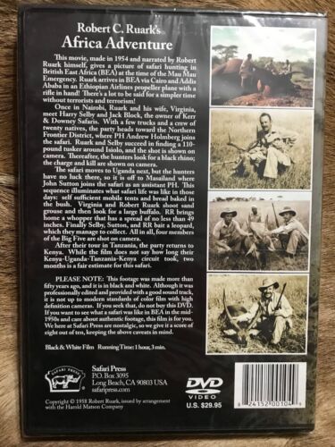 Robert Ruark's African Adventure African Hunting DVD 1950s - 第 2/2 張圖片