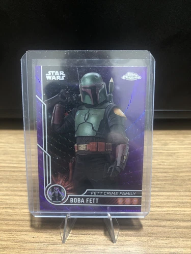 2023 Topps Chrome Star Wars Boba Fett Purple Wave Refractor - #89 MINT SHIP ASAP