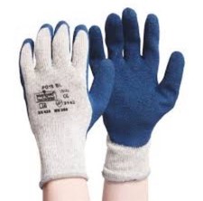 10 pairs Marigold  Industrial PG10 Latex P/C Polycotton Work Gloves - Size 7