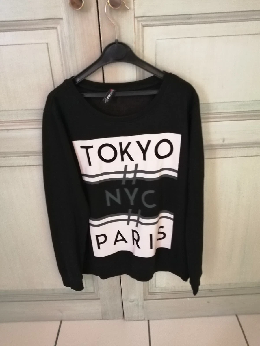 sweat noir ado fille taille S avec impression devant fille FB Sister