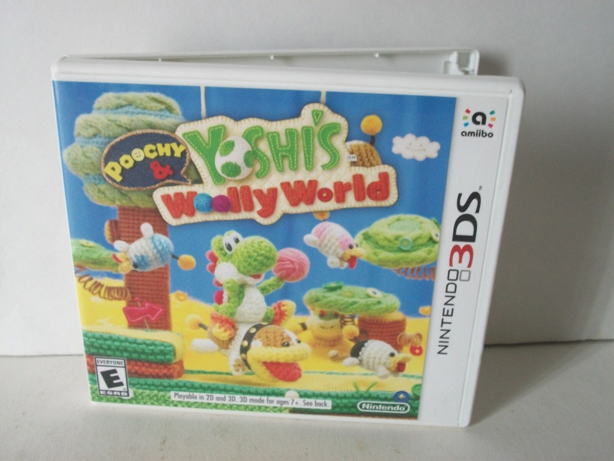 Poochy and Yoshi's Woolly World Nintendo 3DS Game Case Yarn Yoshi