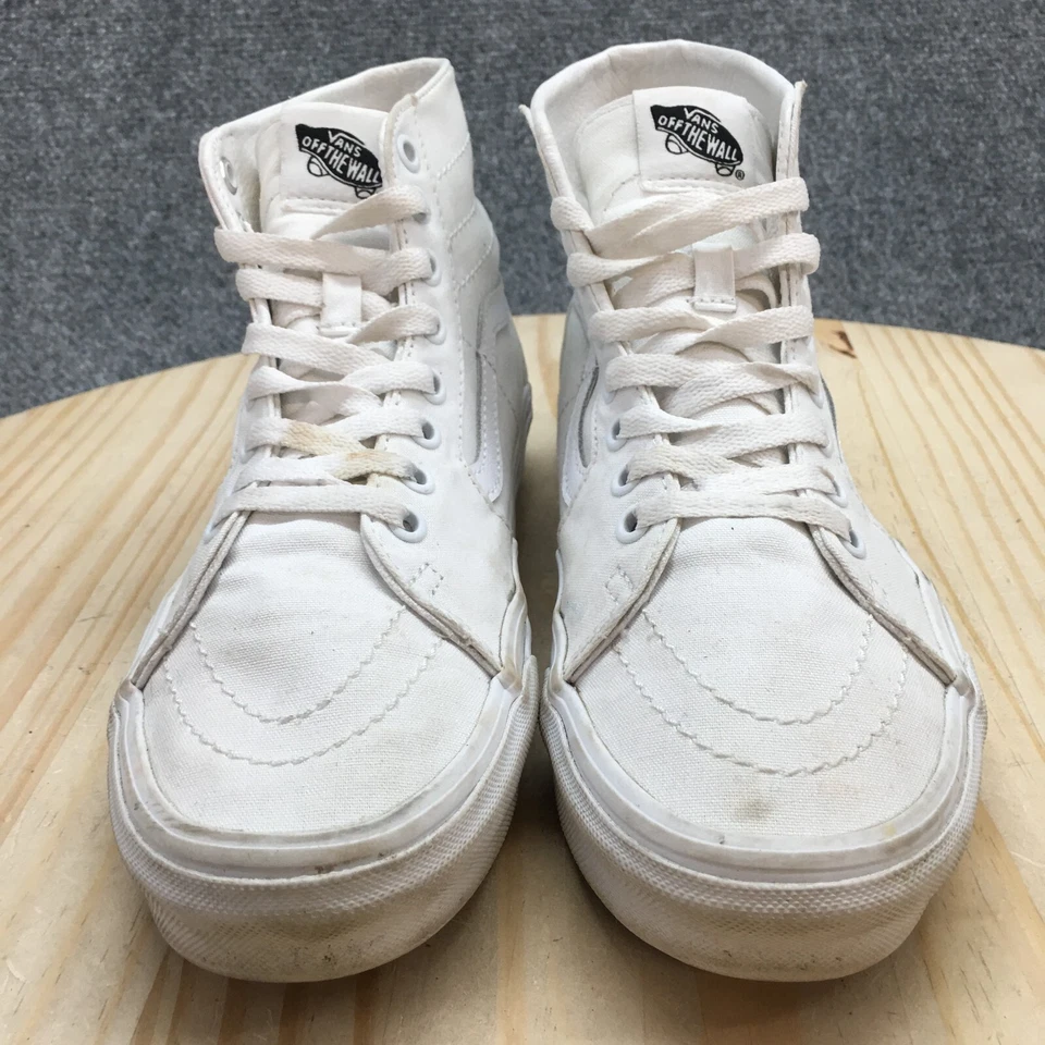 Vans Shoes Mens 6.5 Womens 8 Old Skool Sk8 Hi Sneakers White Lace Up 721356 - Image 4 of 4