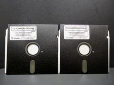 3-D Roomplan Designer, TWO - 5.25" Floppy Disc, Cosmi, 1993, Never Used, No Box