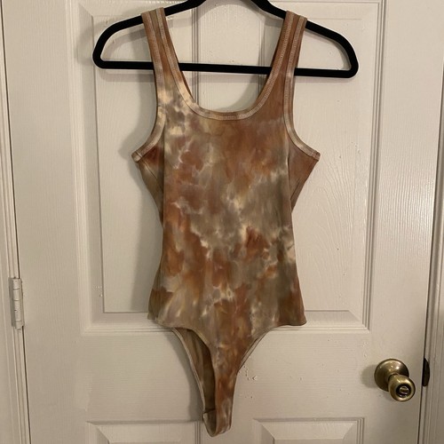 Wild Fable Women Sleeveless Body Suit Earth Tone Tye Dye Size Medium Sleeveless - Picture 9 of 11