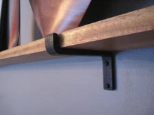 Black Iron Shelf Bracket - Rustic - USA Made - Farm House - Free Shipping 