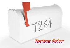 Mailbox Magnet (Partial Cover) Custom Color 3.5" Address Numbers