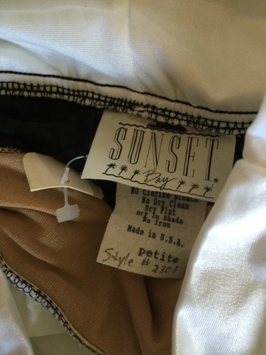 PETITE 26" 28" VINTAGE SUNSET BAY NON CONFORMING BINARY SWIM SUIT BOTTOM BIKINI - Picture 5 of 10