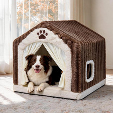 Luxury Dog House Indoor, Warm Double-Layer Dog Cave Bed