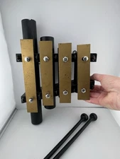 VINTAGE JC DEAGAN RAILROAD SHIP 4 NOTE DINNER CHIME W/ MALLET