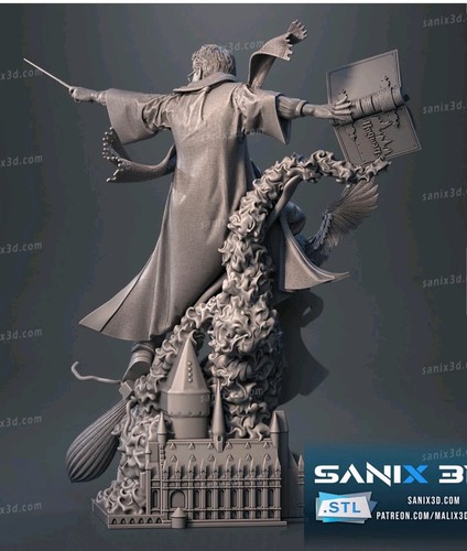 Harz gedruckte Harry Potter Statue Maßstab 1:16 unbemalt - Bild 3 von 4