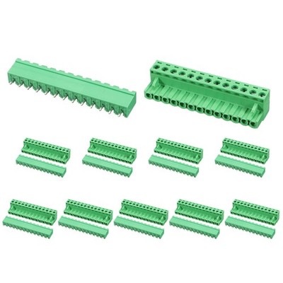 10Sets 13Pin 5.08mm Pitch PCB Mount Screw Terminal Block Connector,Closed Header