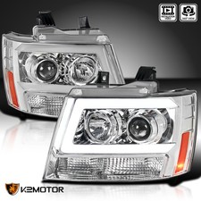 Fits 2007-2014 Chevy Suburban Avalanche Tahoe Projector Headlights Led Drl Tube