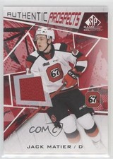 2021-22 Upper Deck SP Game Used CHL Edition Red Jersey Jack Matier #52 0ze5