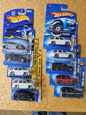 Hot Wheels Cadillac Escalade Lot of 10 ALL DIFFERENT FTE New Models Snowflake