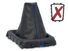 SCHALTMANSCHETTE FUR VOLVO V60 FL 2014-2018 SCHALTSACK ECHTELEDER NAHT BLAU