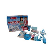 Melissa  Doug Super Smile Dentist Kit Play Set 15 Pieces Blue Kids Toy 8611