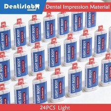 24PCS Dental Impression Material VPS Light Body Fast Putty Set 50 ml Cartridges