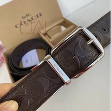 Men Reversible Belt With 2 Head Embossed - Brown