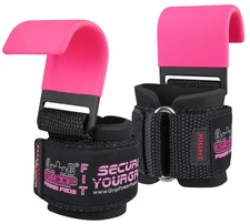 Weight Lifting Hooks Heavy Duty PRO Lifting Wrist Straps Deadlift Straps Powe...