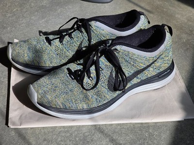 Nike Flyknit Lunar1+ Men s Size 11 Multi Color Grey 554887-008 Lunarlon 2013